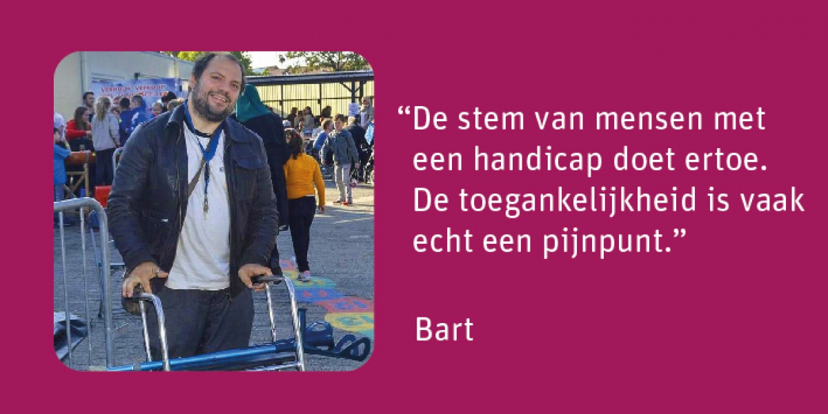 Bart: “De stem van mensen met een handicap doet ertoe”
