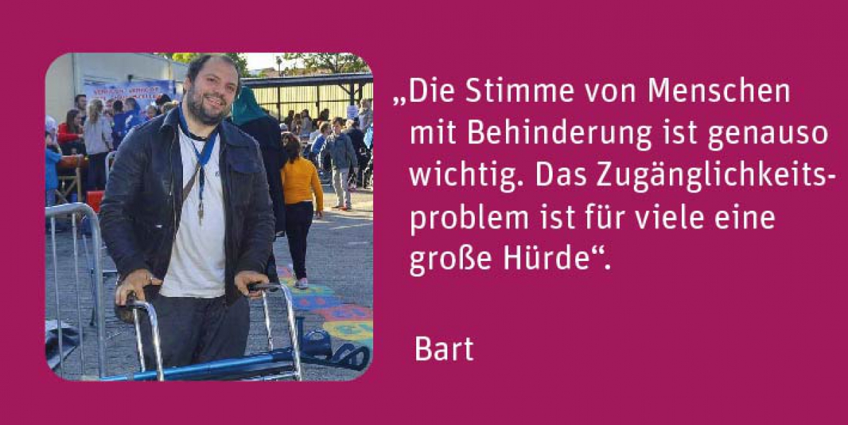 Bart: „Die Stimme von Menschen mit Behinderung ist genauso wichtig“