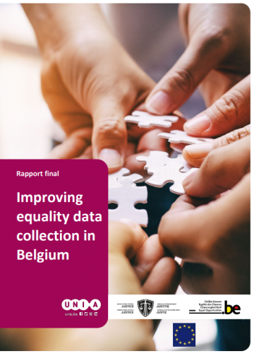Cover du rapport final ‘Improving equality data collection in Belgium (IEDCB)’ 