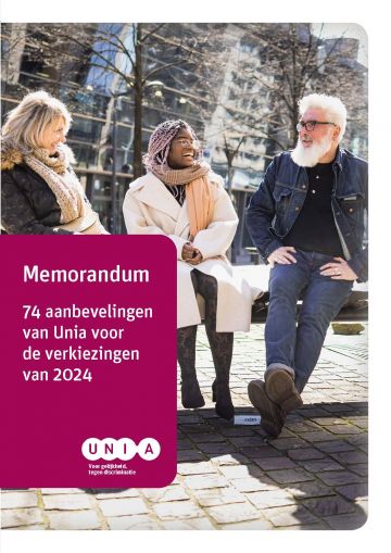 Cover van het memorandum 2023 van Unia
